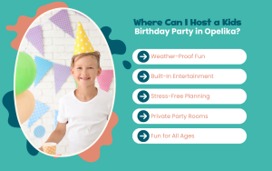 Where Can I Host a Kids Birthday Party in Opelika? Infographic